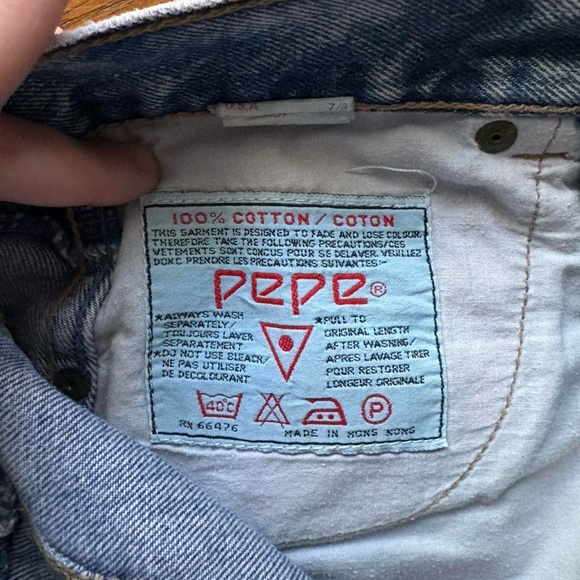 PEPE Light Purple/Blue Denim Jeans - Size 7/8 - GOOD condition! - Picture 4 of 8